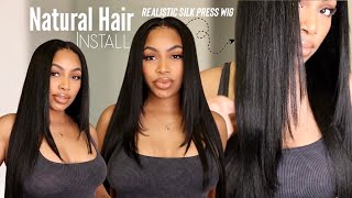 BEST V PART WIG FOR NATURAL amp RELAXED HAIR Kinky Straight Beginner Friendly Install ft UNICE HAIR [upl. by Docilla]