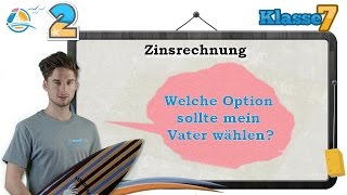 Zinsrechnung verstehen  Klasse 7 ★ Übung 2 [upl. by Suoicerp]