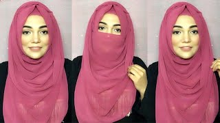 Hijab Tutorial without inner cap with chiffon hijab Summer comfy hijab style Mutahhara♥️ [upl. by Teevens264]