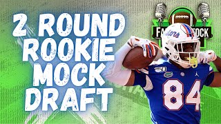 Rookie Mock Draft 2 Rounds  2021 Dynasty Fantasy Football [upl. by Kensell]