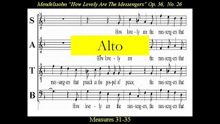 AltoMendelssohnHow Lovely Are The MessengersScore [upl. by Bradshaw]