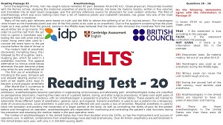 IELTS Reading Practice Test With Answers Video 20 Academic [upl. by Eem]