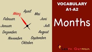 Learn German Vocabulary  Months in German Monate [upl. by Deadman]