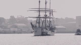 USCGC Eagle Arriving new London CT [upl. by Georgi615]