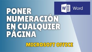 📄 Cómo Numerar Páginas de un DOCUMENTO de WORD desde Cualquier Página  ¡Fácil y Rápido 🖥️ [upl. by Liauqram792]