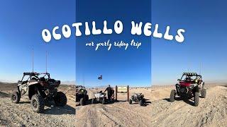 OCOTILLO WELLS VLOG  yearly campingriding trip new gear for the RZR riding quads night rides [upl. by Penhall106]