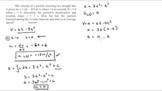 How far has the particle traveled during the 3s time interval [upl. by Stutsman]