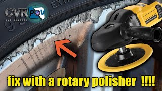 How to remove curb rash on any rim with a rotary polisher [upl. by Assyram]