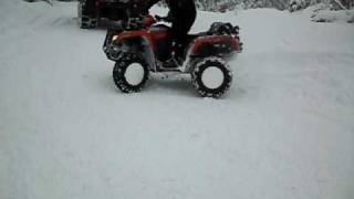 arctic cat 700 4x4 in some deep snow [upl. by Cud]