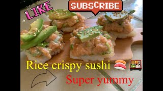 How I cook rice crispy sushi 🍱🍣 try it’s so yummy my own recipes rasmiyavlog4385 [upl. by Ailemor]