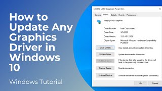 How to Update Any Graphics Driver in Windows 10 [upl. by Faires]