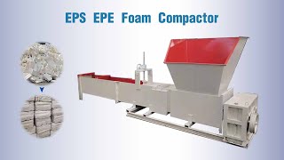 Outstanding EPS EPE Foam Cold Compactor  Vertical Styrofoam Densifier For Waste foam Recycling [upl. by Bartholomeus]