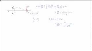 Magnetic Field from a current loop mathematical derivation [upl. by Idell]