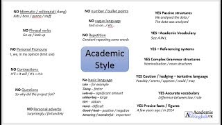 Academic Style Academic Writing [upl. by Yelsel]