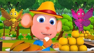 Bandar Mama Pahan Pajama  Hindi Rhymes  बन्दर मामा  3D Animation Nursery Rhymes for Children [upl. by Redford]