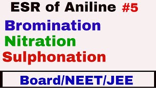 Electrophilic Substitution Reaction of Aniline 5  Bromination  Nitration  Sulphonation [upl. by Nyad]