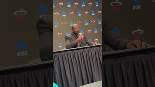 Dwyane Wade press conference quotOne of the best statues everquot [upl. by Enyrehtak277]