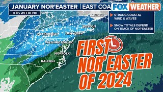 First Nor’easter Of 2024 Could Blast East With Significant Snow From New York To Washington [upl. by Liagaba]