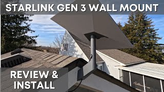 Starlink Gen 3 Standard Wall Mount  Review and Install Tutorial [upl. by Aznaed]