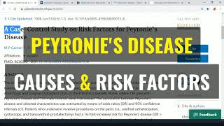 Peyronies Disease Studies  Causes and Risk Factors [upl. by Leahcir]