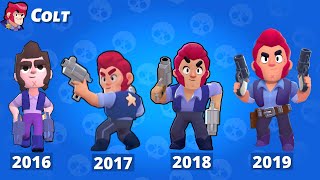 Brawl Stars  All Brawlers Remodels 20172021 [upl. by Tjader729]