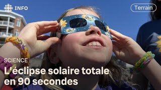 Revivez léclipse solaire totale en 1 minute et demie [upl. by Aryek]