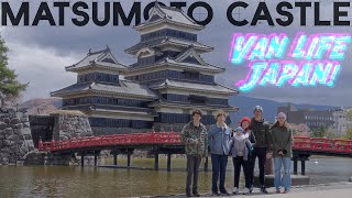 Matsumoto Castle IRL • Japan van life trip e11 [upl. by Zzahc]