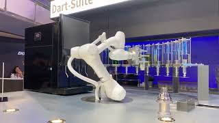 Doosan Robotics AI Robot bartender quotMOODIEquot at CES 2024 [upl. by Davy]