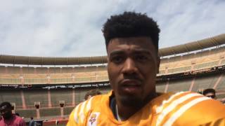 Cameron Sutton discusses Emmanuel Moselys return to UT spring practice [upl. by Noraed987]