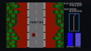 Road Fighter Level A Complete Playthrough  MSX Konami [upl. by Nivan]