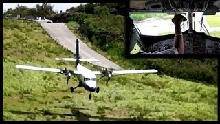 Landings amp Takeoffs at Saint Barthélemy Airport with Cockpit views [upl. by Enahs]