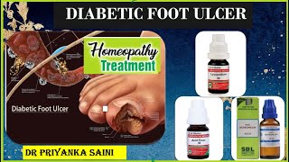 Diabetic foot Ulcer  HOMEOPATHY TREATMENT  burning gangrene drpriyankahomeopathy [upl. by Adnahcir]