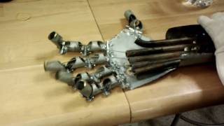 Our Prosthetic Arm Project 1 Hand Grip [upl. by Aleunamme]