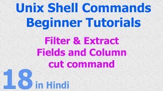 18  Unix  Linux Shell  Filter  Field  Extract  Column  cut command [upl. by Ahsiekal]