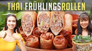 ORIGINAL FRÜHLINGSROLLEN selber machen  Thailändisches Rezept  asiatische Vorspeise [upl. by Veronike170]