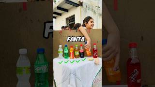 🤔हे प्रभू … Clean Swipe हो गया… guessthecolddrinkchallenge drinkchallenge foodie softdrinks [upl. by Anilas]