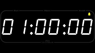 1 Hour  TIMER amp ALARM  1080p  COUNTDOWN [upl. by Lipscomb]