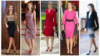 Worlds most beautiful and gorgeous Queen 👑 Letizia of Spain dress stylesqueen Letizia outfits 2024 [upl. by Kerred]