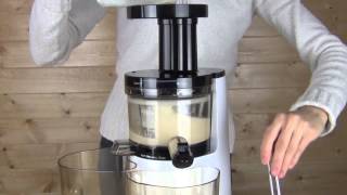 Hurom Premium Slow Juicer amp Smoothie Maker Making Soy Milk [upl. by Lapointe]