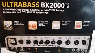 Behringer Ultrabass BX2000H unboxing and quick demo [upl. by Rosinski]