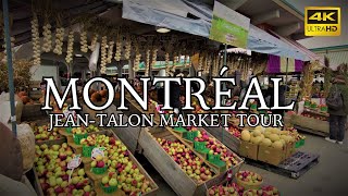 MONTRÉAL  JeanTalon Market Tour  4K Walking Saturday Market  Ambient City amp Market Sound [upl. by Yllut]