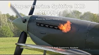 Spitfire MH434  Shuttleworth Season Premiere amp RAF Centenary Airshow 2018 [upl. by Maupin]