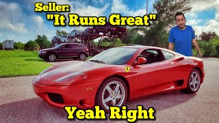 I Bought a quotRun amp Drivequot Ferrari at Auction that was Secretly Mechanically Totaled [upl. by Lucky336]