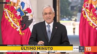 Presidente Piñera se refiere a primer caso de Covid19 en Chile [upl. by Inalan]