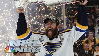 NHL Stanley Cup Final 2019 Alex Pietrangelo St Louis Blues hoist Stanley Cup  NBC Sports [upl. by Rhine754]