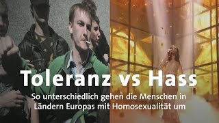 kurzerklärt Eurovision  Wie tolerant sind Europäer gegenüber Homosexuellen [upl. by Paolo]