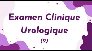 Examen clinique urologique 2 [upl. by Enoryt]