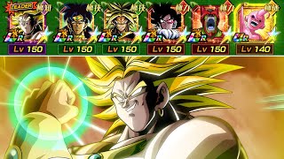 100 INT LR LSSJ BROLY TEAM SHOWCASE VS GOKU amp FRIEZA NO ITEMS Dragon Ball Z Dokkan Battle [upl. by Clarissa]