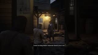 Arthur antagonize Mr Sheriff and this happened rdr2 [upl. by Aronael]