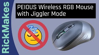 PEIOUS Wireless RGB Mouse with Jiggler Mode [upl. by Ekle47]